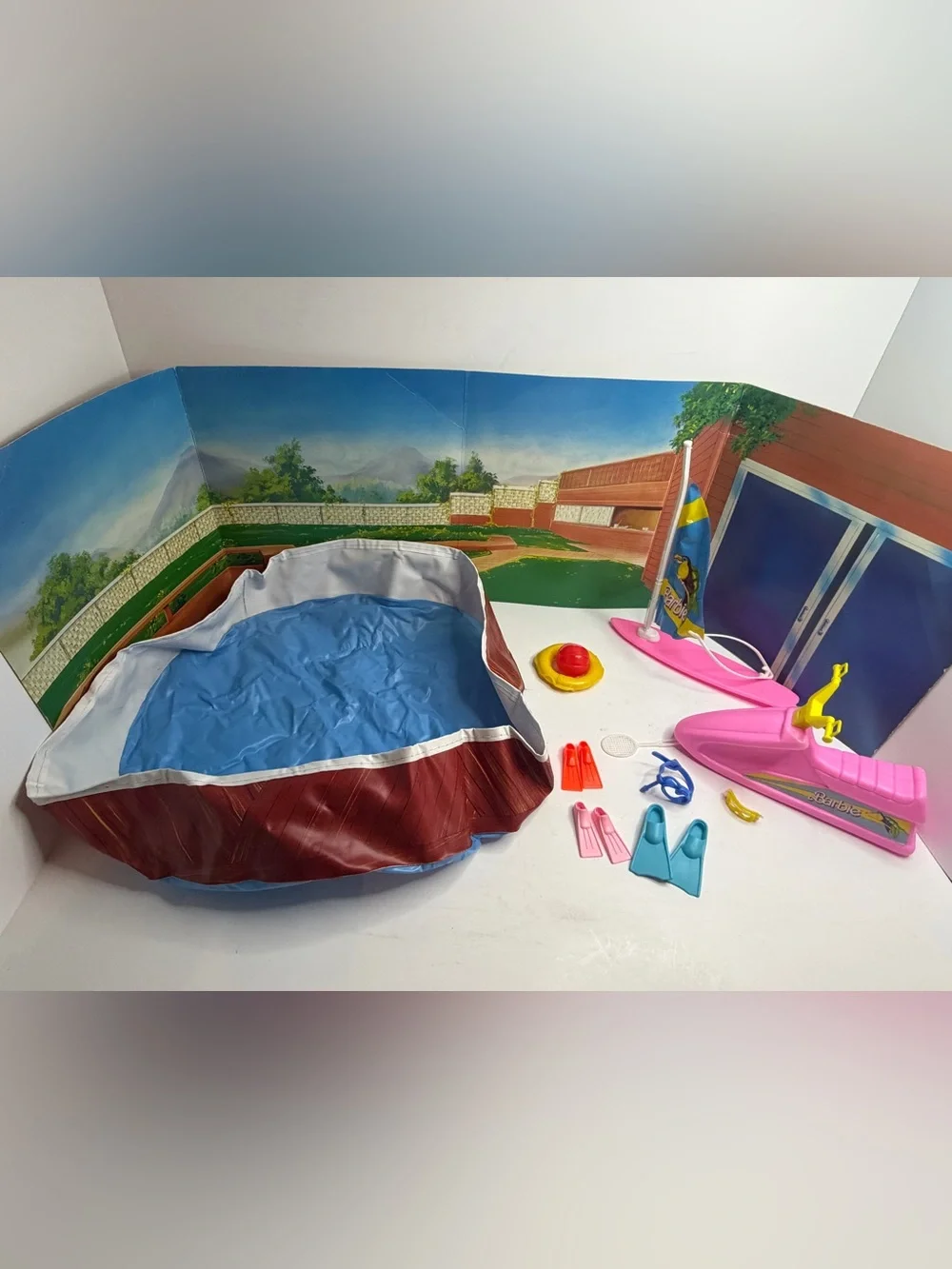 Vintage 1980s Barbie Pool, Patio & Water Sports Mega Lot LOOK AT ALL PICS